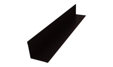 Угол внутренний 50х50 0,5 Satin с пленкой RAL 9005 черный (2м)