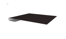 Планка завершающая 0,5 Satin с пленкой RAL 9005 черный (2м)