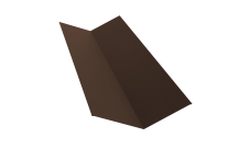 Планка ендовы верхней 145х145 0,5 Satin с пленкой RAL 8017 шоколад (2м)